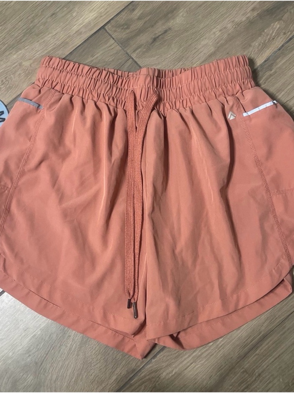 Dusty pink running shorts